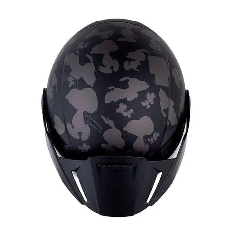 Casco Shaft 212 Snoopy The Dog Negro Gris Visor Smoke