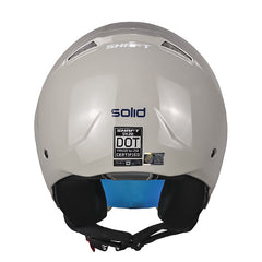Casco Shaft 212 Solid Arena Azul Visor Revo Rojo