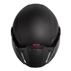 Casco Shaft 212 Solid Negro Fucsia Visor Revo Morado