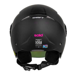 Casco Shaft 212 Solid Negro Fucsia Visor Revo Morado