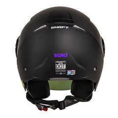 Casco Shaft 212 Solid Negro Morado Visor Iridium Morado