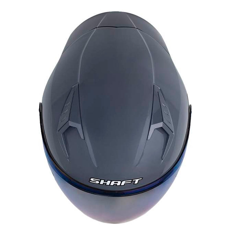 Casco Shaft 226 Gt Solid Gris Silver Visor Iridium Azul