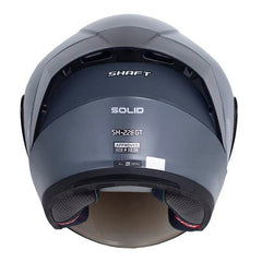 Casco Shaft 226 Gt Solid Gris Silver Visor Iridium Azul