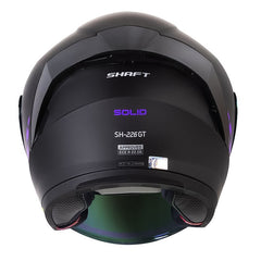Casco Shaft 226 Gt Solid Negro Morado Visor Revo Morado