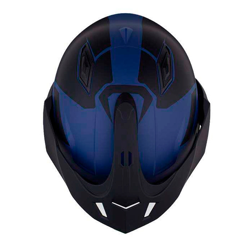 Casco Shaft 227 Trial Kusk Azul Negro Visor Iridium Azul