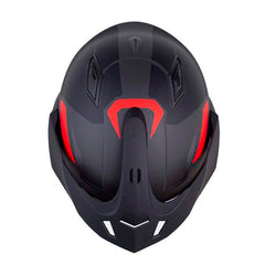 Casco Shaft 227 Trial Kusk Gris Rojo Visor Iridium Azul
