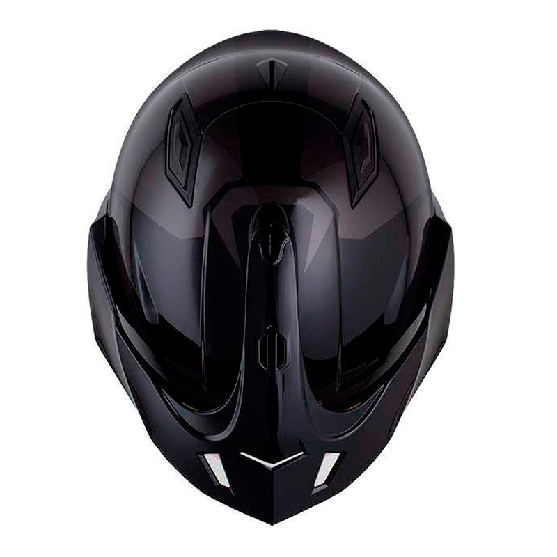 Casco Shaft 227 Trial Kusk Negro Gris Visor Revo Rojo