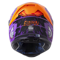 Casco Shaft 502sp Eldymon Morado Naranja Visor Iridium Morado