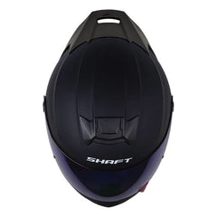 Casco Shaft 502sp Solid Negro Azul Visor Iridium Azul
