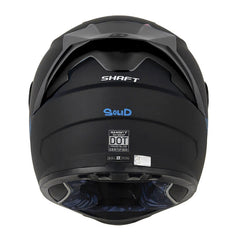 Casco Shaft 502sp Solid Negro Azul Visor Iridium Azul