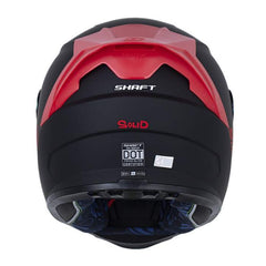 Casco Shaft 502sp Solid Negro Rojo Visor Revo Rojo