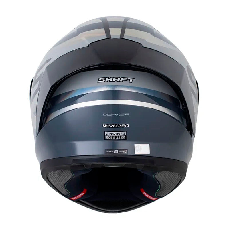 Casco Shaft 526Sp Evo Corner Gris Holografico Silver Visor Smoke