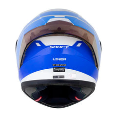 Casco Shaft 526Sp Evo Liner Gris Blanco Visor Iridium Azul