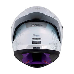 Casco Shaft 526Sp Evo Ornam Camaleon Blanco Holografico Silver Visor Iridium Silver