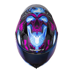 Casco Shaft 526Sp Evo Ragnar Negro Morado Visor Iridium Azul