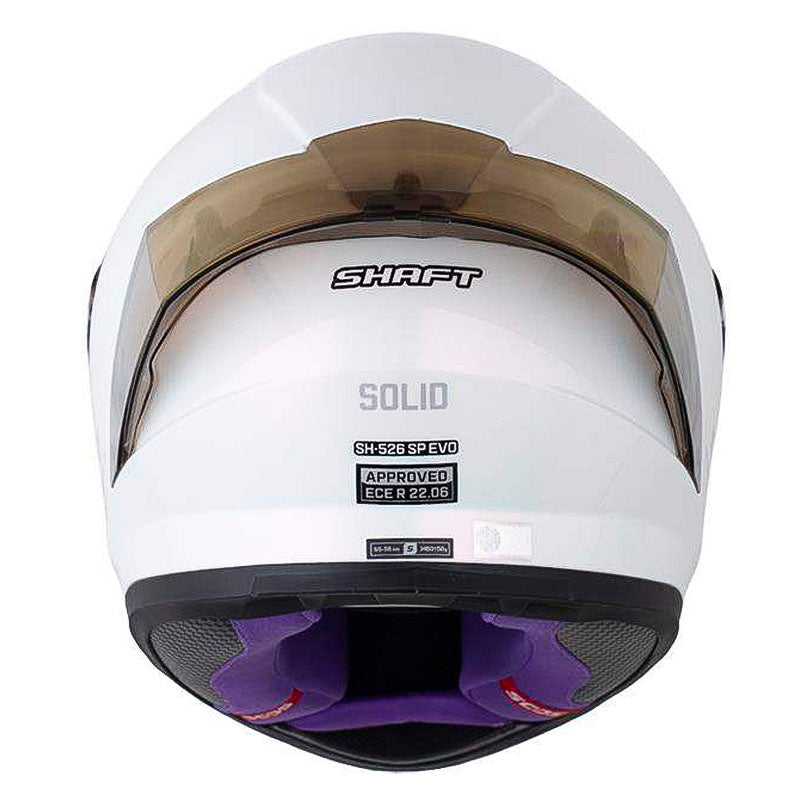Casco Shaft 526Sp Evo Solid V2 Camaleon Silver Visor Revo Morado