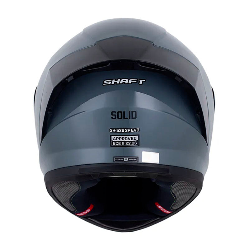 Casco Shaft 526Sp Evo Solid V2 Gris Negro Visor Smoke