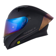 Casco Shaft 526Sp Evo Solid V2 Negro Gris Visor Iridium Azul