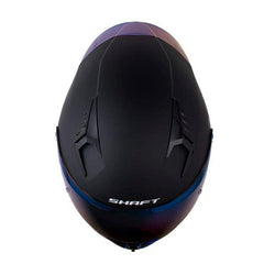 Casco Shaft 526Sp Evo Solid V2 Negro Gris Visor Iridium Azul