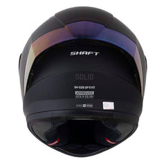 Casco Shaft 526Sp Evo Solid V2 Negro Gris Visor Iridium Azul