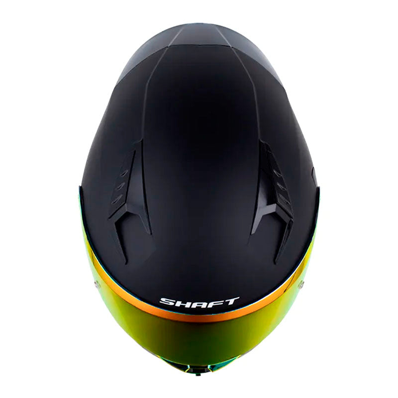 Casco Shaft 526Sp Evo Solid V2 Negro Gris Visor Revo Rojo