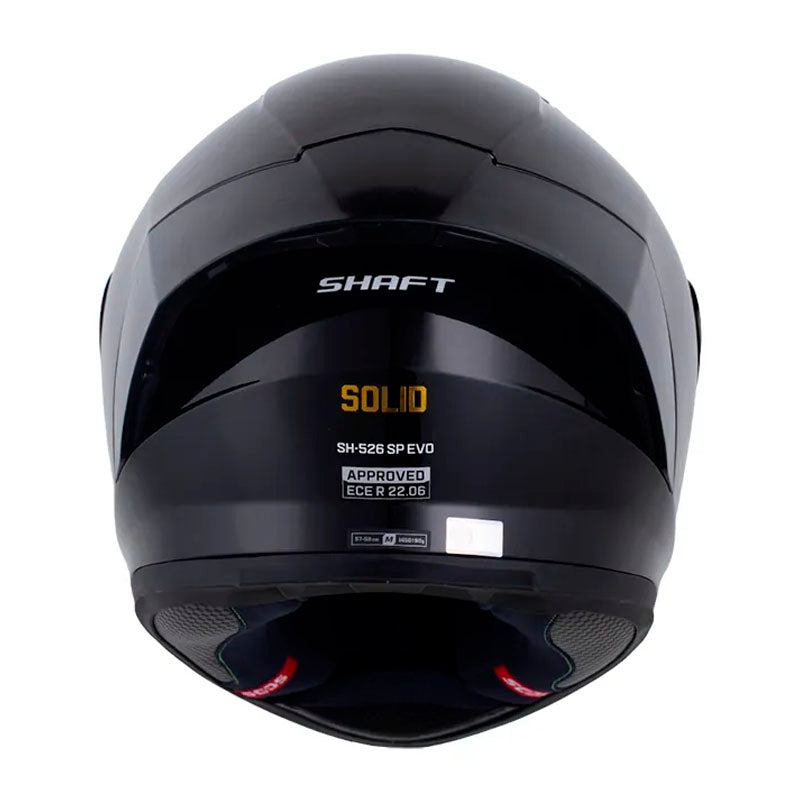 Casco Shaft 526Sp Evo Solid V2 Negro Holografico Dorado Visor Iridium Dorado