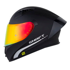 Casco Shaft 526Sp Evo Solid V2 Negro Holografico Silver Visor Revo Rojo