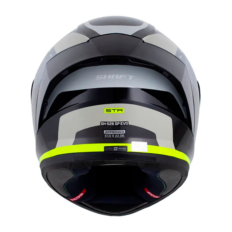 Casco Shaft 526Sp Evo Str Negro Amarillo Neon Visor Smoke