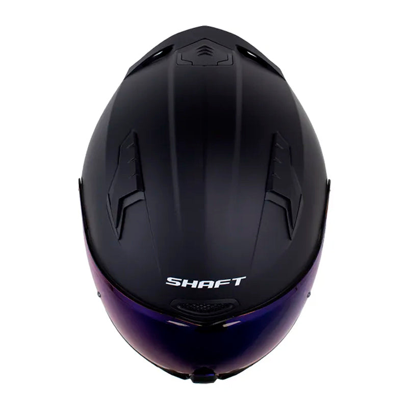 Casco Shaft 532Dv Solid Negro Amarillo Neon Visor Iridium Azul