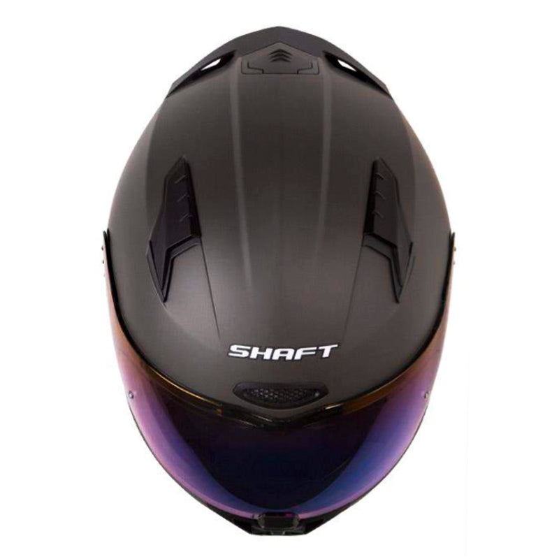 Casco Shaft 532Dv Solid Negro Silver Visor Iridium Azul