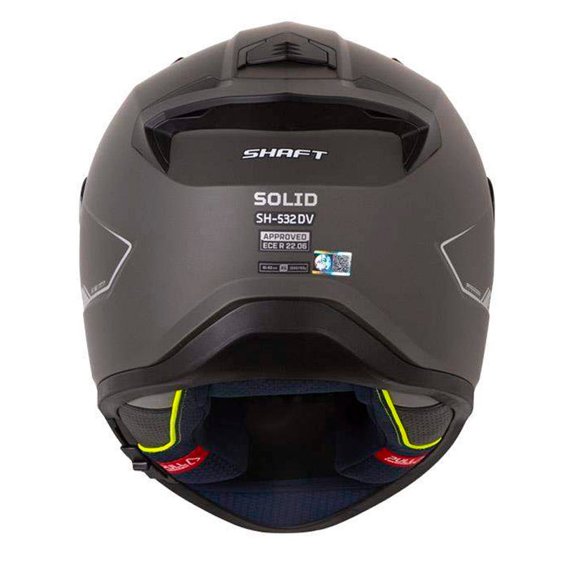 Casco Shaft 532Dv Solid Negro Silver Visor Iridium Azul