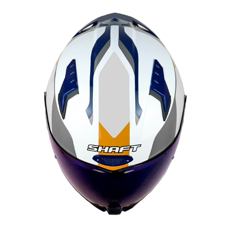 Casco Shaft 532Dv Wilsoon Blanco Gris Oscuro Visor Iridium Azul