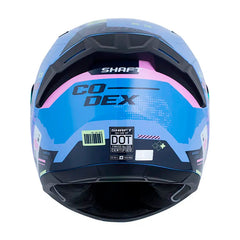 Casco Shaft 549 Sp Codex Azul Rosado Visor Revo Morado