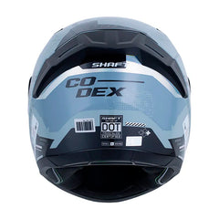 Casco Shaft 549 Sp Codex Gris Holografico Silver Visor Iridium Azul