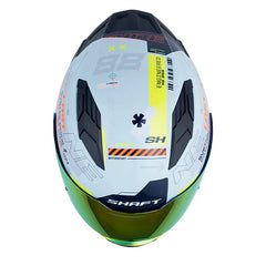 Casco Shaft 549 Sp Codex Gris Naranja Neon Visor Revo Rojo