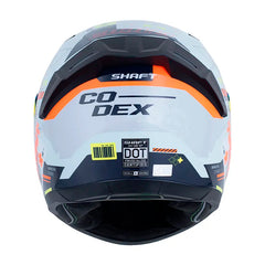 Casco Shaft 549 Sp Codex Gris Naranja Neon Visor Revo Rojo