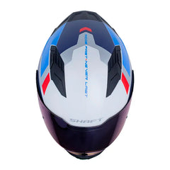 Casco Shaft 549 Sp Saic Gris Rojo Visor Iridium Azul