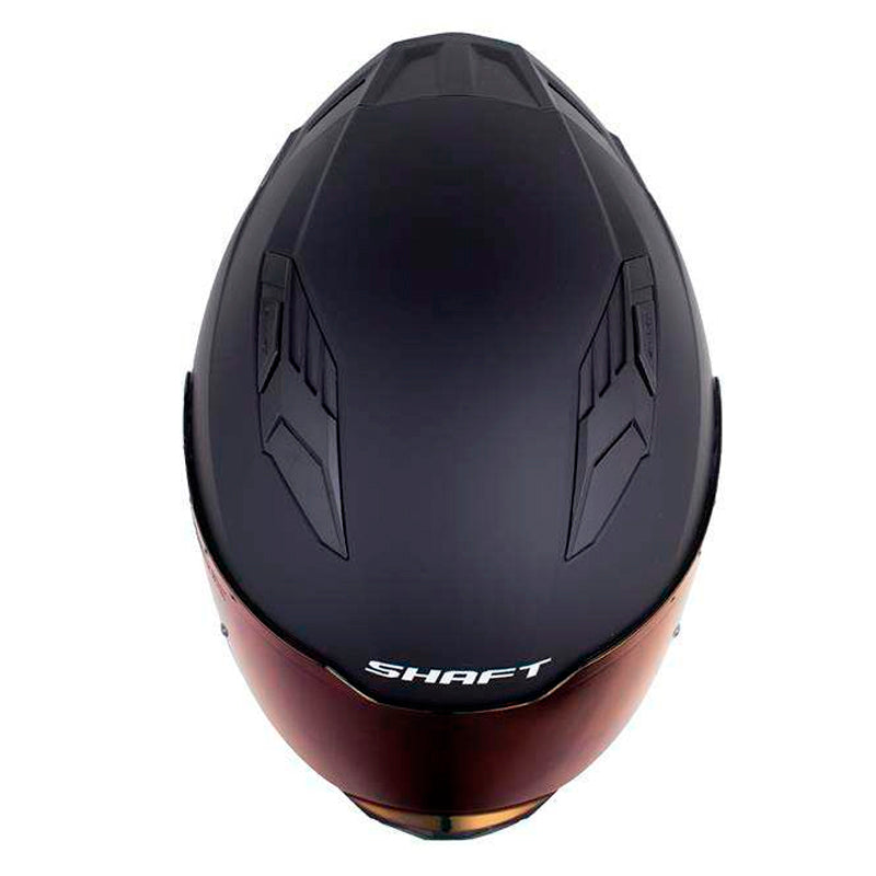 Casco Shaft 549 Sp Solid Negro Azul Visor Iridium Azul