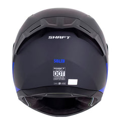 Casco Shaft 549 Sp Solid Negro Azul Visor Iridium Azul