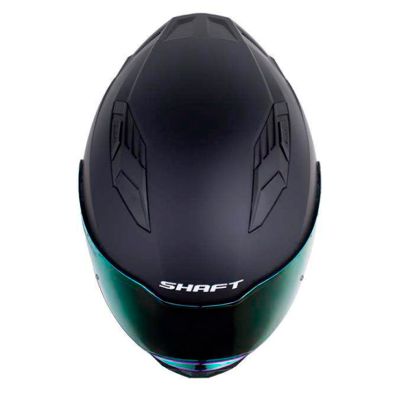 Casco Shaft 549 Sp Solid Negro Morado Visor Revo Morado