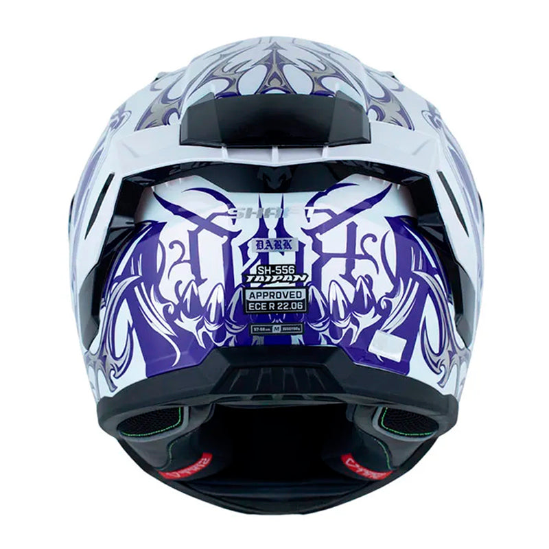 Casco Shaft 556 Taipan Dark Camaleon Blanco Holografico Silver Visor Revo Morado