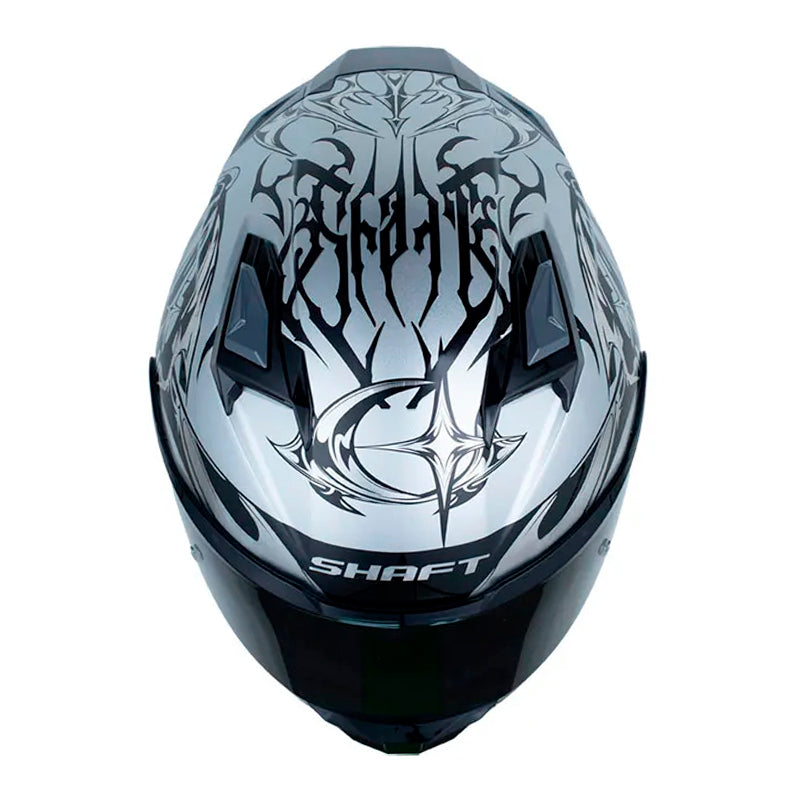Casco Shaft 556 Taipan Dark Camaleon Gris Holografico Silver Visor Smoke