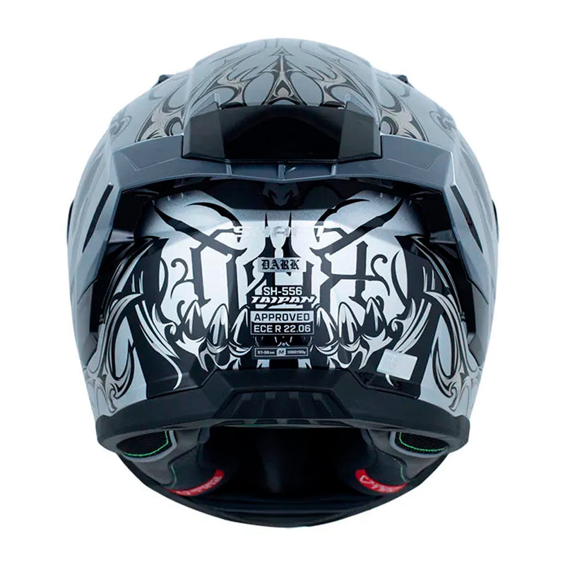 Casco Shaft 556 Taipan Dark Camaleon Gris Holografico Silver Visor Smoke