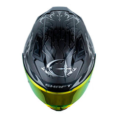 Casco Shaft 556 Taipan Dark Gris Oscuro Holografico Silver Visor Revo Rojo