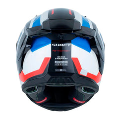Casco Shaft 556 Taipan Retrofrex Blanco Perlado Rojo Visor Iridium Azul