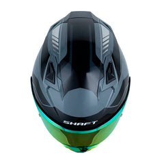 Casco Shaft 556 Taipan Retrofrex Gris Gris Oscuro Visor Revo Rojo