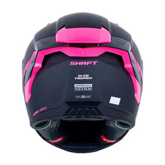 Casco Shaft 556 Taipan Solid Negro Fucsia Visor Revo Fucsia