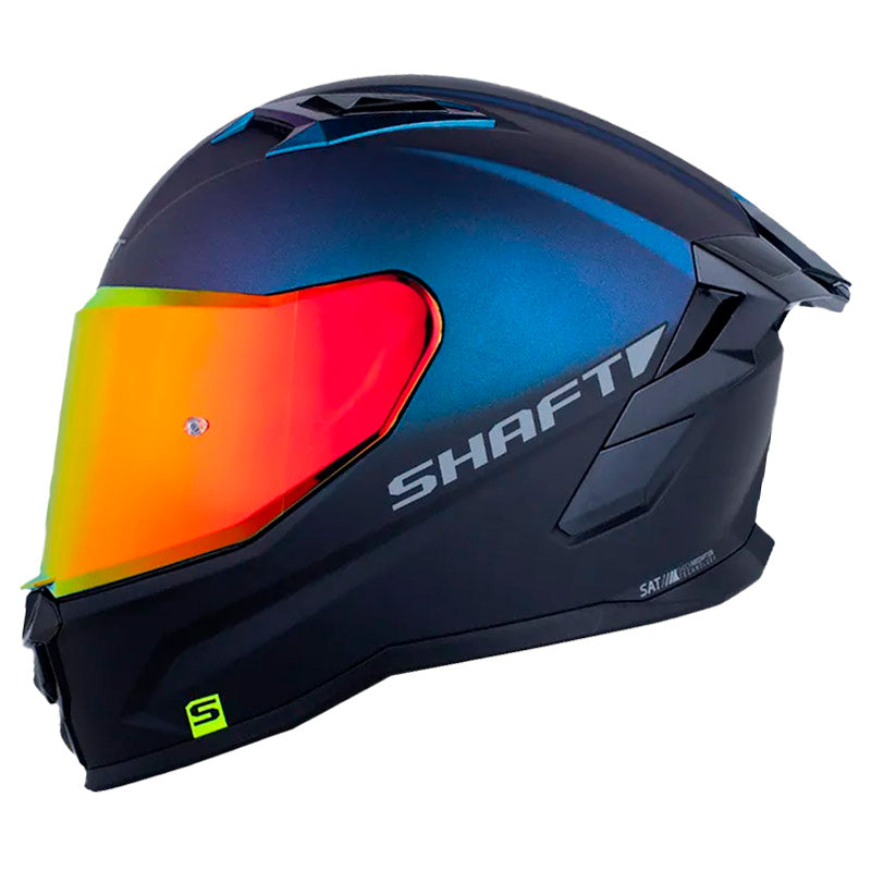 Casco Shaft 556 Taipan Solid Sunset Camaleon Gris Visor Revo Rojo