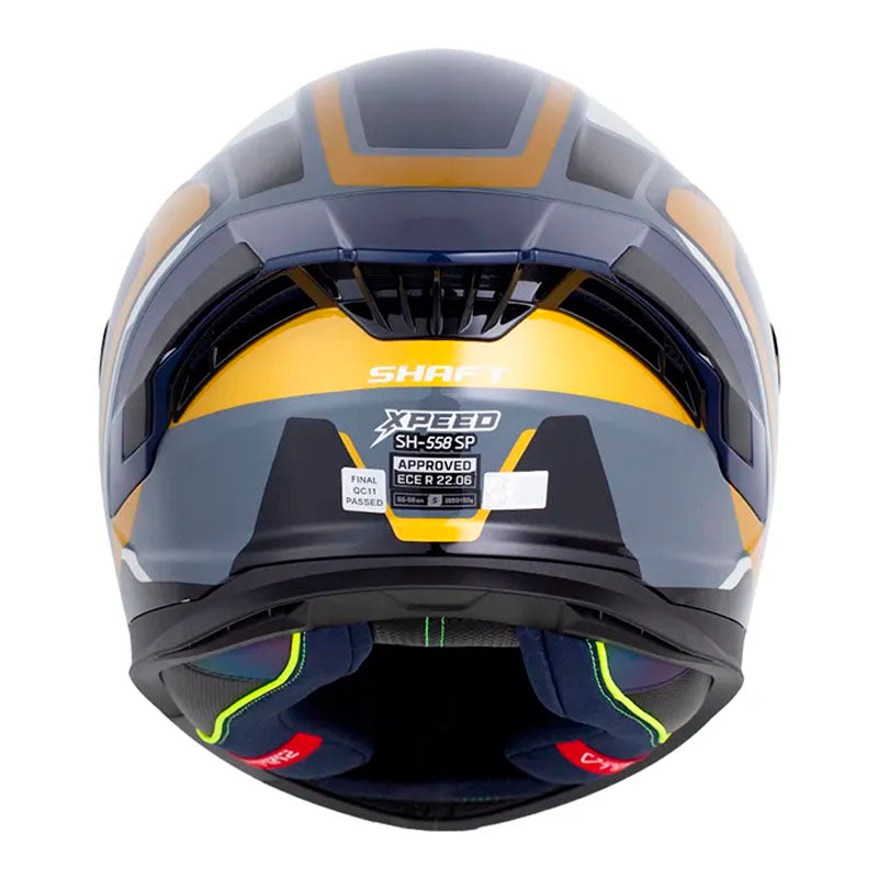 Casco Shaft 558Sp Xpeed Gris Dorado Visor Iridium Dorado