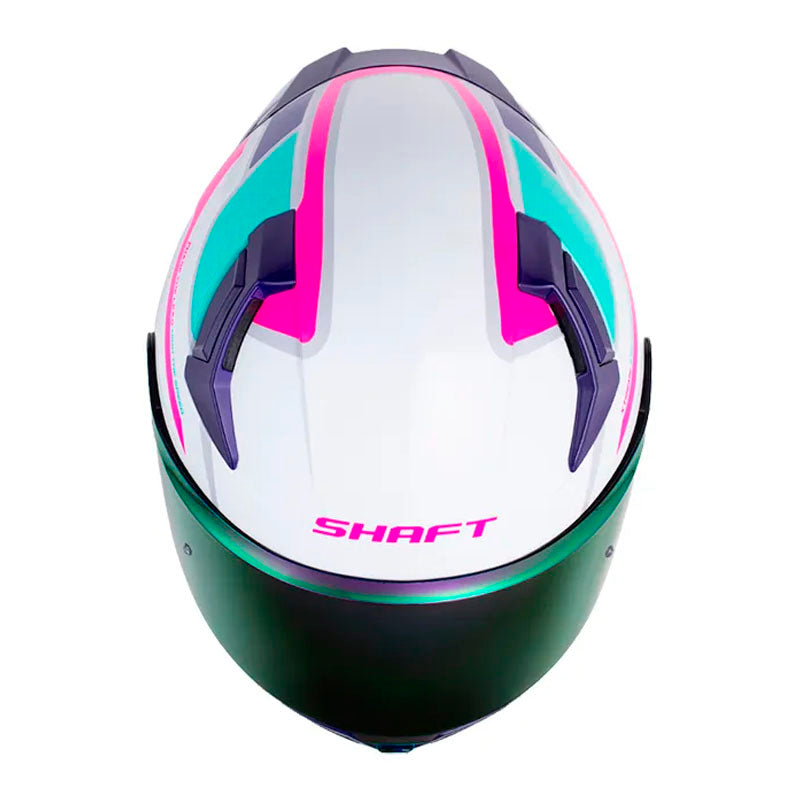 Casco Shaft 558Sp Xpeed Gris Fucsia Visor Revo Morado